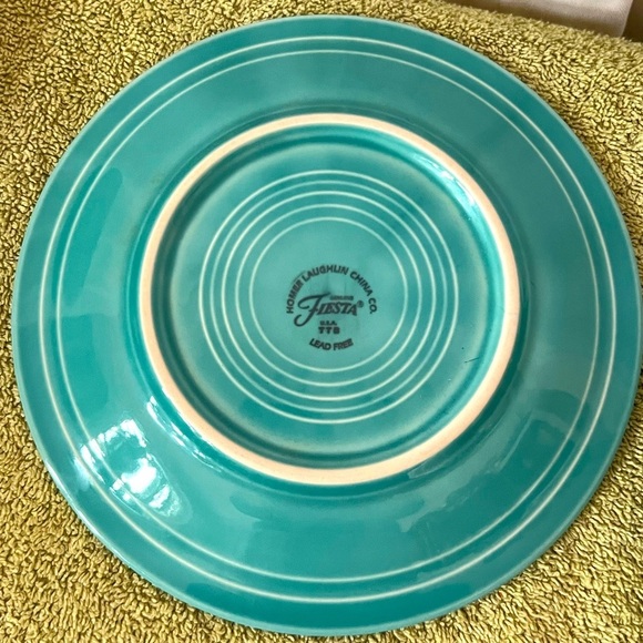 Homer Laughlin Turquoise Fiesta Ware Salad Plate Replacement Piece 7" EUC - Picture 2 of 2